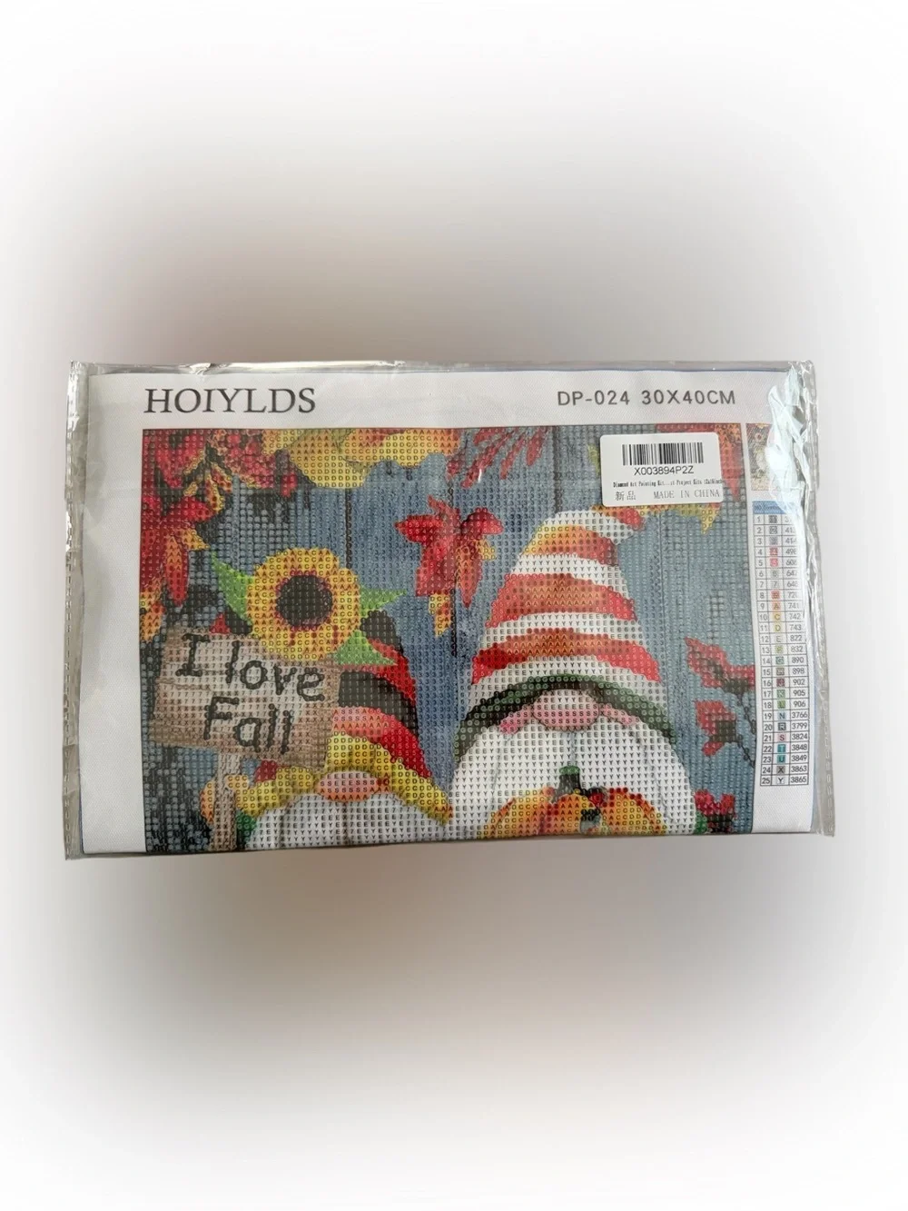 NWT I Love Fall Gnome Pumpkin Diamond Art Kit